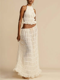 White-Maxi Skirt