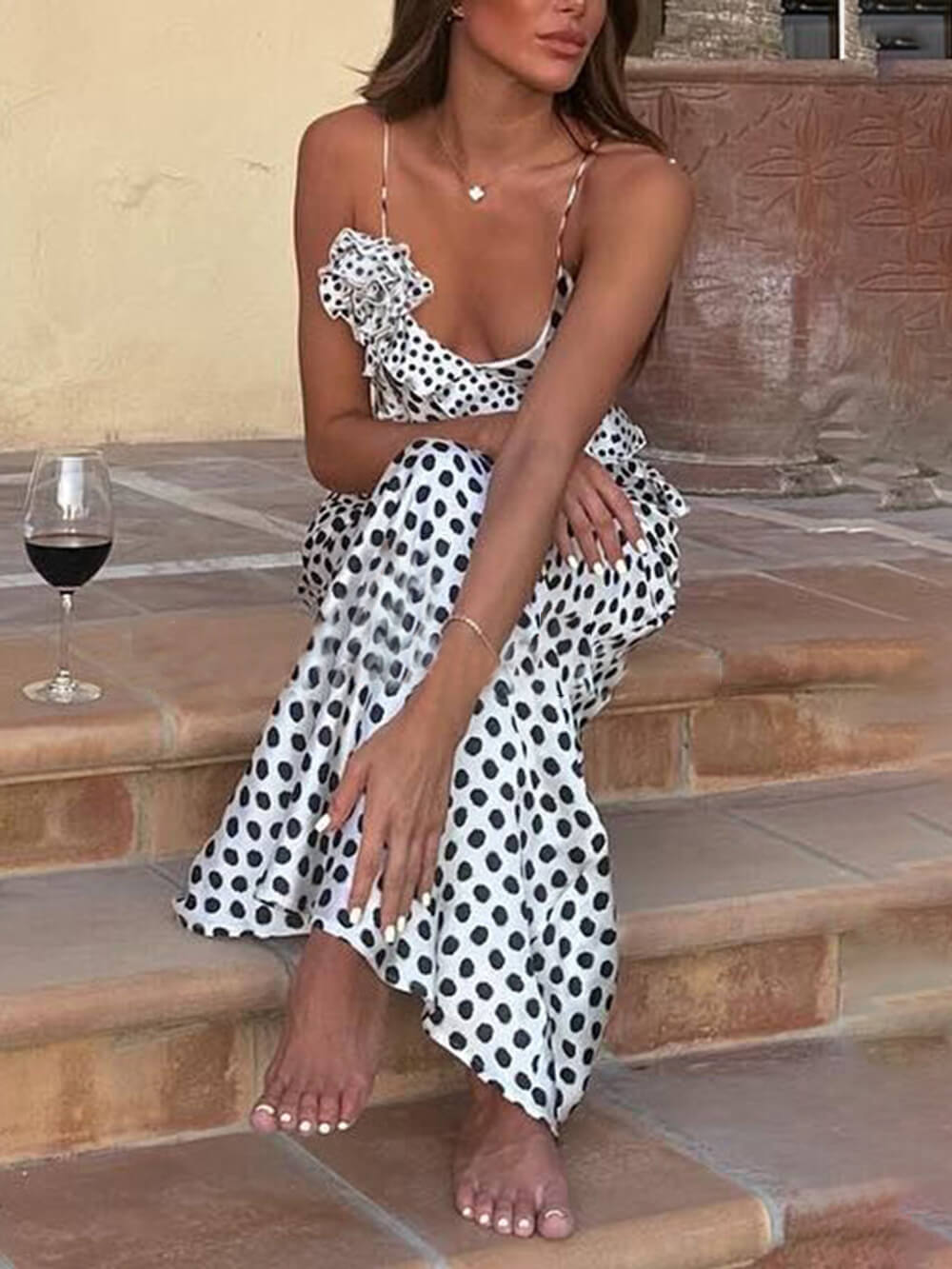 Polka Dot Fantasy Maxi Dress